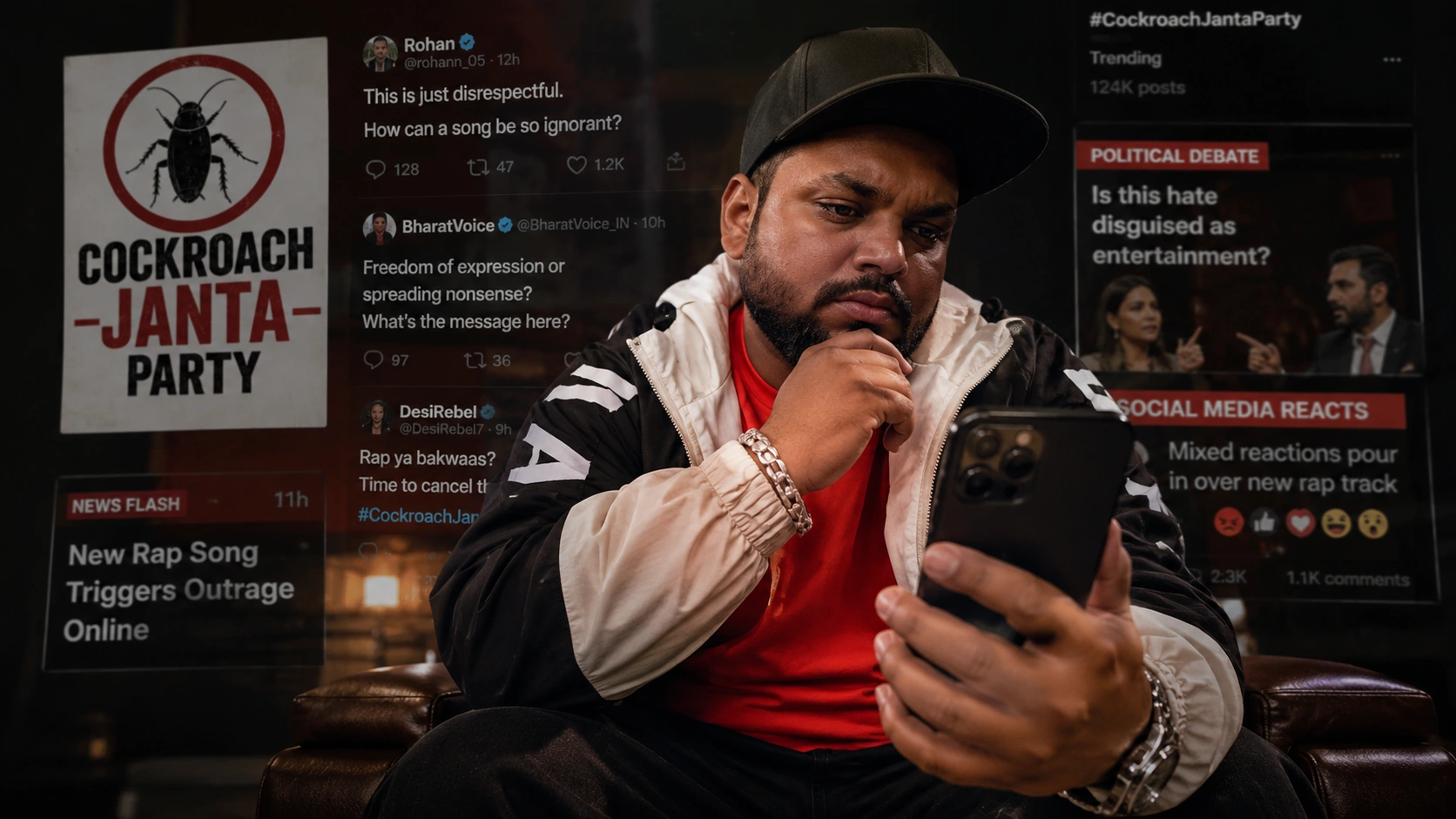 Cockroach Janta Party पर बयान देते भारतीय रैपर Santy Sharma