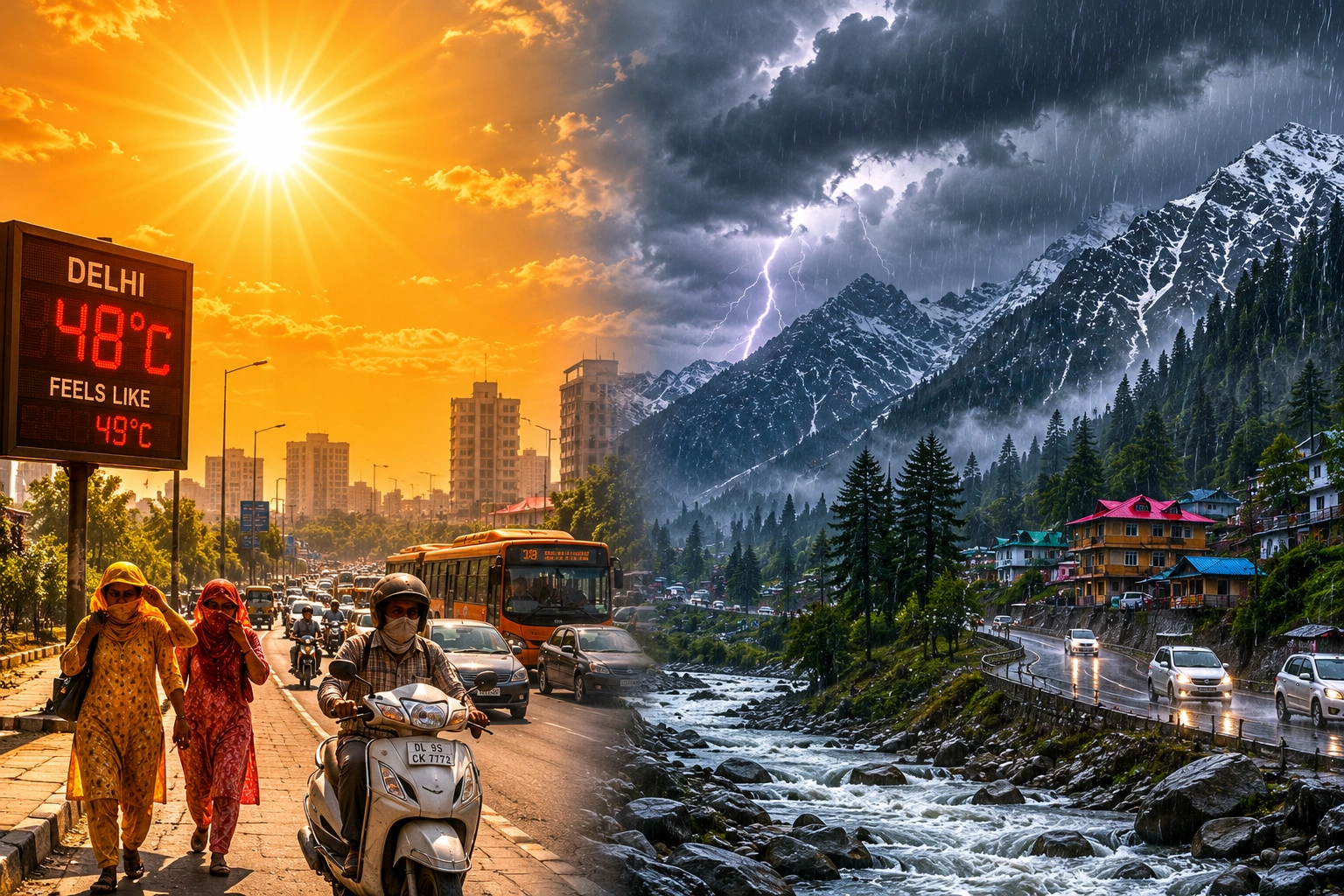 North India Heatwave के बीच पहाड़ों पर बारिश और केरल में मानसून की हलचल