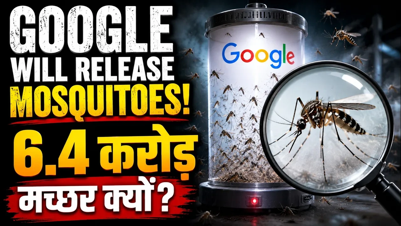 Google Mosquito Project के तहत छोड़े जाने वाले विशेष नर मच्छरों का वैज्ञानिक चित्रण