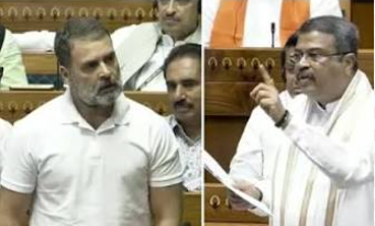 पेपर लीक मुद्दे पर राहुल गांधी स्पीकर से मिले