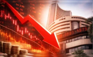 सेंसेक्स में 500 अंक की गिरावट: 77,600 पर कारोबार कर रहा